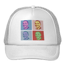 OBAMA POP ART -.png Hats