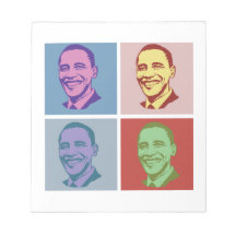 OBAMA POP ART -.png Memo Pads