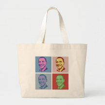 OBAMA POP ART -.png Tote Bags