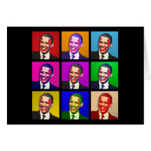 Obama Pop Art Style Greeting Cards