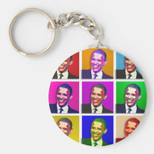 Obama Pop Art Style Keychain
