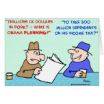 obama pork income tax greeting card