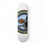Obama Portrait in Gold Presidential Seal Skateboa Skateboards