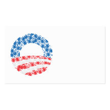 Obama Pot Leaf Symbol Business Card Templates