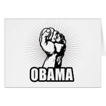 OBAMA POWER GREETING CARD