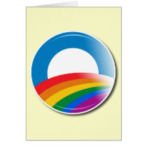 Obama Pride Button Greeting Card