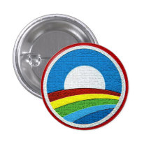 Obama Rainbow Symbol 2012 Buttons