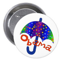 Obama Rainbow Umbrella Buttons