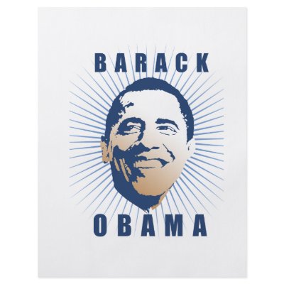 Obama rays blue full color flyer by obamashirts