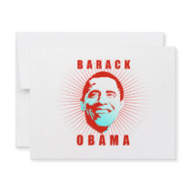 Obama rays red personalized invite