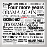 Obama Re-Election Headline Poster