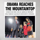 Obama Reaches the Mountaintop Poster