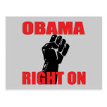 OBAMA RIGHT ON POSTCARD