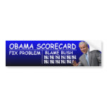 Obama Scorecard: Blame Bush bumper stickers