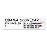Obama Scorecard - Updated bumper stickers