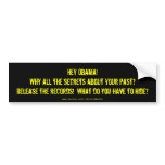 Obama Secrets bumper stickers