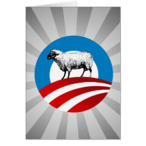OBAMA SHEEP GREETING CARDS