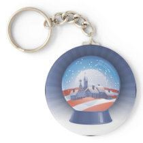 obama snow globe key chain