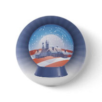 obama snow globe pinback button