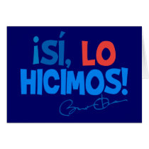 Obama Spanish Yes We Did Inauguration Card