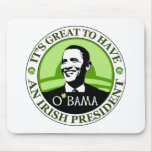 Obama St. Patrick's Day mousepads