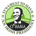 Obama St. Patrick's Day stickers