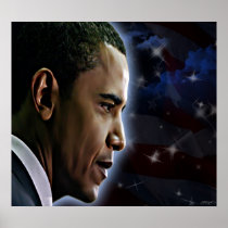 Obama-Stars and Stripes Posters