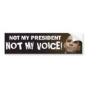 obama stitches not my president not my voice bumper stickers