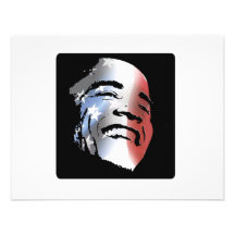 Obama StStripe 3black Personalized Announcements