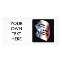 Obama StStripe 3black Customized Photo Card