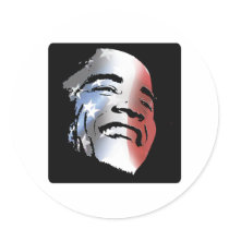 Obama StStripe 3black Stickers