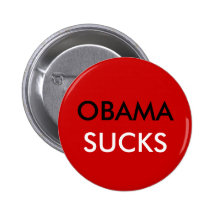 OBAMA, SUCKS PINBACK BUTTON