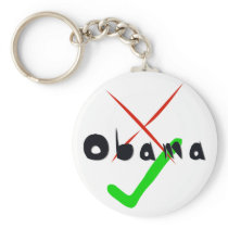 Obama Support - Cross and tick Key Chain