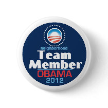Obama Team Member Pinback Buttons