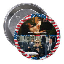 Obama Texts Hillary Pinback Button