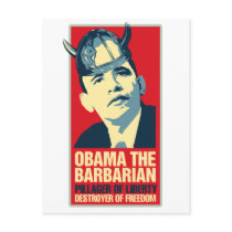 Obama the Barbarian Post Card