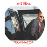 Obama - The Real Terminator Round Stickers