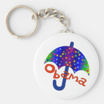 Obama Umbrella Inaguration Memento Keychain