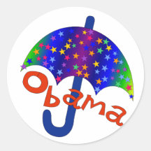 Obama Umbrella Inaguration Memento Stickers