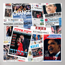 Obama Victory Around the World Poster