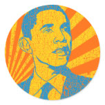 Obama Vintage Round Sticker