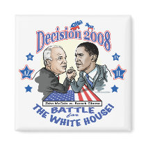 Obama vs McCain 2008 Refrigerator Magnets