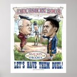 Obama vs McCain Duel o2008 posters
