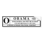 obama : warning label : bumper stickers
