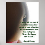 Obama 'We are the Ones' Quote-Pregnancy posters