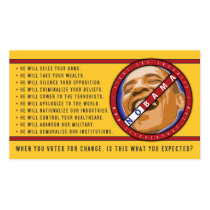 Obama "When You Voted for Change..." Business Card