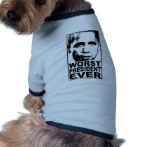 Obama Worst President Ever Dog T-shirt