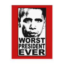 Obama Worst President Ever Post Cards