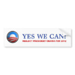 Obama - Yes We Can, Obama 2012 Bumper Sticker