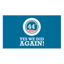 Obama - Yes We Did AGAIN Business Card Template